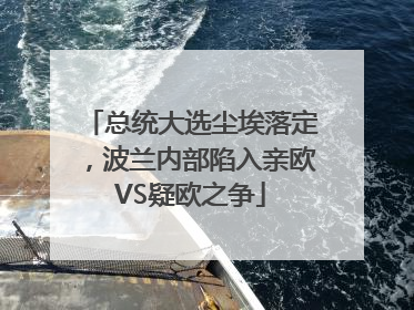 总统大选尘埃落定，波兰内部陷入亲欧VS疑欧之争