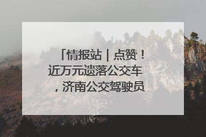 情报站｜点赞！近万元遗落公交车，济南公交驾驶员乘客接力还失主