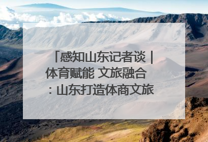感知山东记者谈｜体育赋能 文旅融合：山东打造体商文旅融合发展新格局