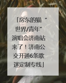 房东的猫“世界/青年”演唱会济南站来了！济南公交开通6条歌迷定制专线