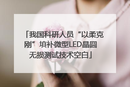 我国科研人员“以柔克刚”填补微型LED晶圆无损测试技术空白