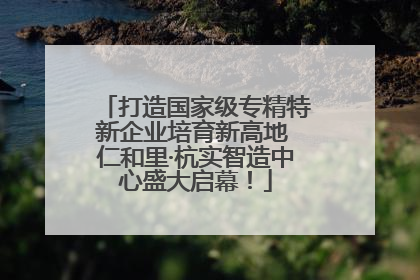 打造国家级专精特新企业培育新高地 仁和里·杭实智造中心盛大启幕！