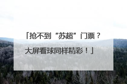 抢不到“苏超”门票？大屏看球同样精彩！