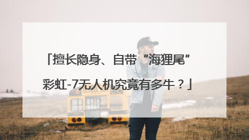 擅长隐身、自带“海狸尾” 彩虹-7无人机究竟有多牛？