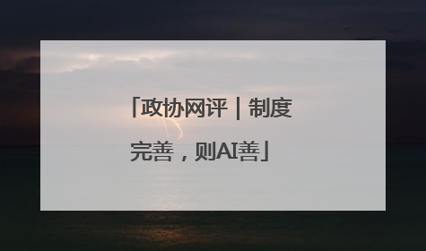 政协网评｜制度完善，则AI善