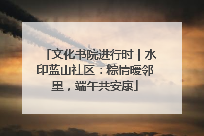 文化书院进行时｜水印蓝山社区：粽情暖邻里，端午共安康