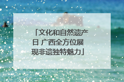 文化和自然遗产日 广西全方位展现非遗独特魅力
