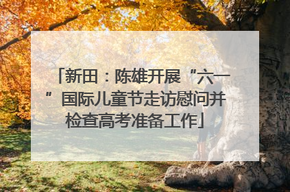 新田：陈雄开展“六一”国际儿童节走访慰问并检查高考准备工作