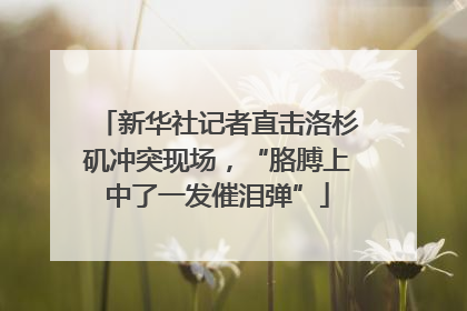 新华社记者直击洛杉矶冲突现场，“胳膊上中了一发催泪弹”