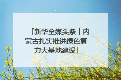 新华全媒头条丨内蒙古扎实推进绿色算力大基地建设