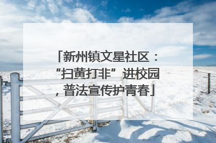 新州镇文星社区：“扫黄打非”进校园，普法宣传护青春