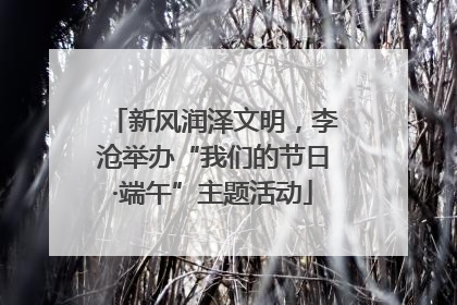 新风润泽文明，李沧举办“我们的节日·端午”主题活动