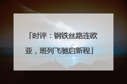 时评：钢铁丝路连欧亚，班列飞驰启新程