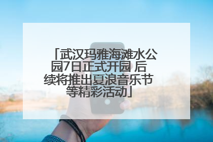 武汉玛雅海滩水公园7日正式开园 后续将推出夏浪音乐节等精彩活动