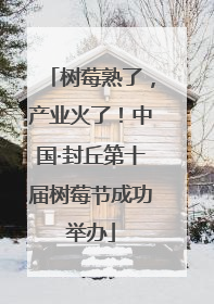 树莓熟了，产业火了！中国·封丘第十届树莓节成功举办