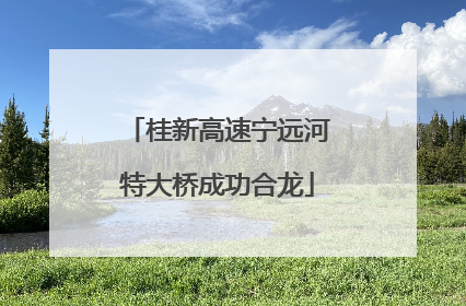 桂新高速宁远河特大桥成功合龙