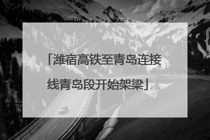 潍宿高铁至青岛连接线青岛段开始架梁