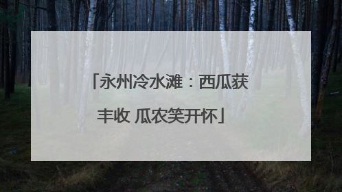 永州冷水滩：西瓜获丰收 瓜农笑开怀
