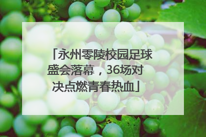 永州零陵校园足球盛会落幕，36场对决点燃青春热血