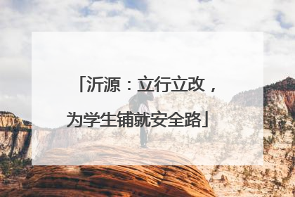 沂源：立行立改，为学生铺就安全路