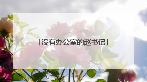 没有办公室的赵书记