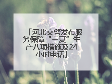 河北交警发布服务保障“三夏”生产八项措施及24小时电话