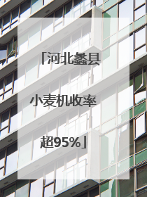 河北蠡县小麦机收率超95%