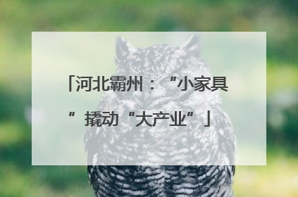 河北霸州：“小家具”撬动“大产业”