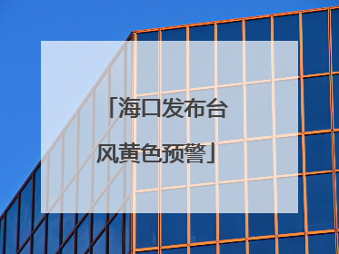 海口发布台风黄色预警