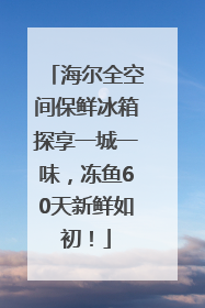 海尔全空间保鲜冰箱探享一城一味，冻鱼60天新鲜如初！