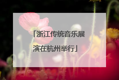 浙江传统音乐展演在杭州举行