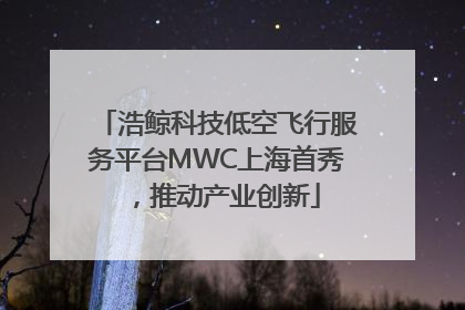 浩鲸科技低空飞行服务平台MWC上海首秀，推动产业创新