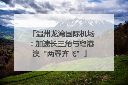 温州龙湾国际机场：加速长三角与粤港澳“两翼齐飞”
