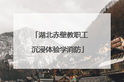 湖北赤壁教职工沉浸体验学消防