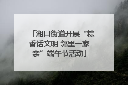 湘口街道开展“粽香话文明 邻里一家亲”端午节活动