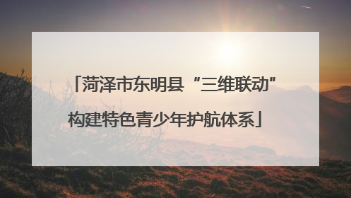 菏泽市东明县“三维联动”构建特色青少年护航体系