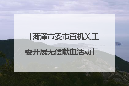 菏泽市委市直机关工委开展无偿献血活动