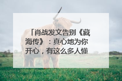 肖战发文告别《藏海传》：真心地为你开心，有这么多人懂你，导演回应“是否有第二季”