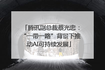 腾讯副总裁蔡光忠：“一带一路”背景下推动AI可持续发展