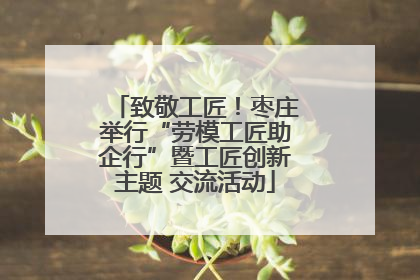 致敬工匠！枣庄举行“劳模工匠助企行”暨工匠创新主题 交流活动