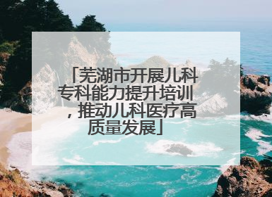 芜湖市开展儿科专科能力提升培训，推动儿科医疗高质量发展