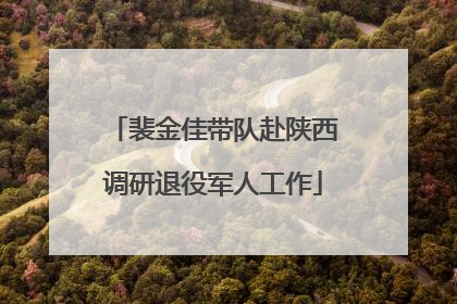 裴金佳带队赴陕西调研退役军人工作