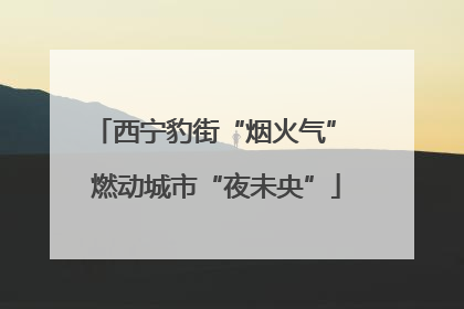 西宁豹街“烟火气” 燃动城市“夜未央”