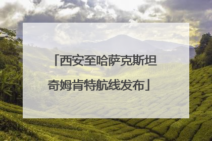 西安至哈萨克斯坦奇姆肯特航线发布
