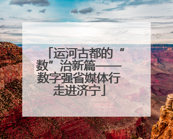 运河古都的“数”治新篇——数字强省媒体行走进济宁