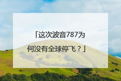 这次波音787为何没有全球停飞？