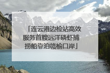 连云港边检站高效服务首艘远洋磷虾捕捞船靠泊赣榆口岸