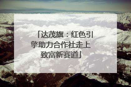 达茂旗：红色引擎助力合作社走上致富新赛道
