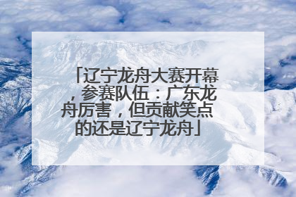 辽宁龙舟大赛开幕，参赛队伍：广东龙舟厉害，但贡献笑点的还是辽宁龙舟