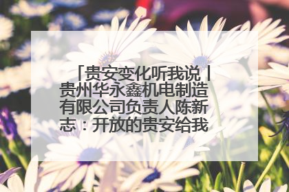 贵安变化听我说丨贵州华永鑫机电制造有限公司负责人陈新志：开放的贵安给我走出去的底气